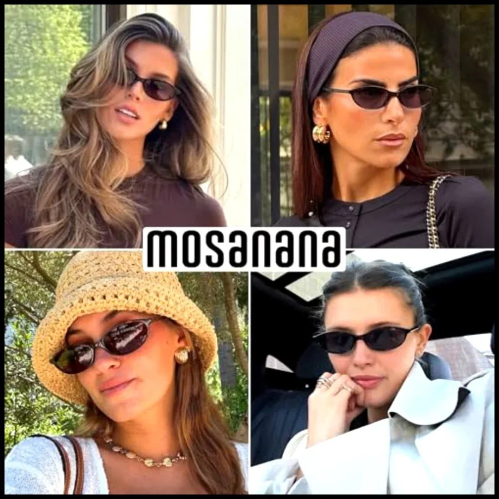 Retro Oval Sunglasses Cat Eye Y2K 90s Trendy UV400 Protection